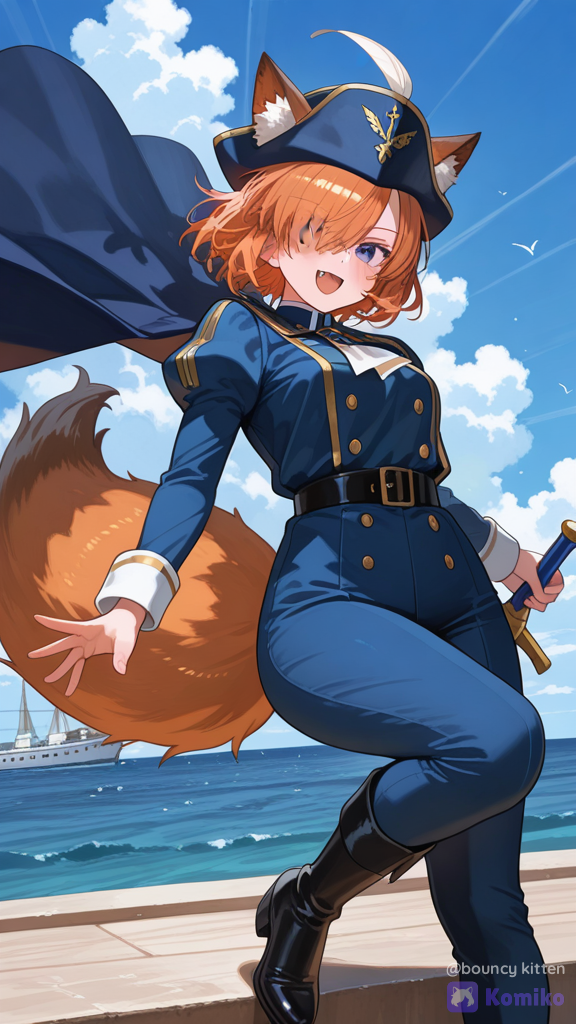 Komiko-chan a la mar
