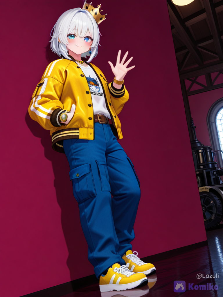 Rei Kawaii Acenando 👋👑