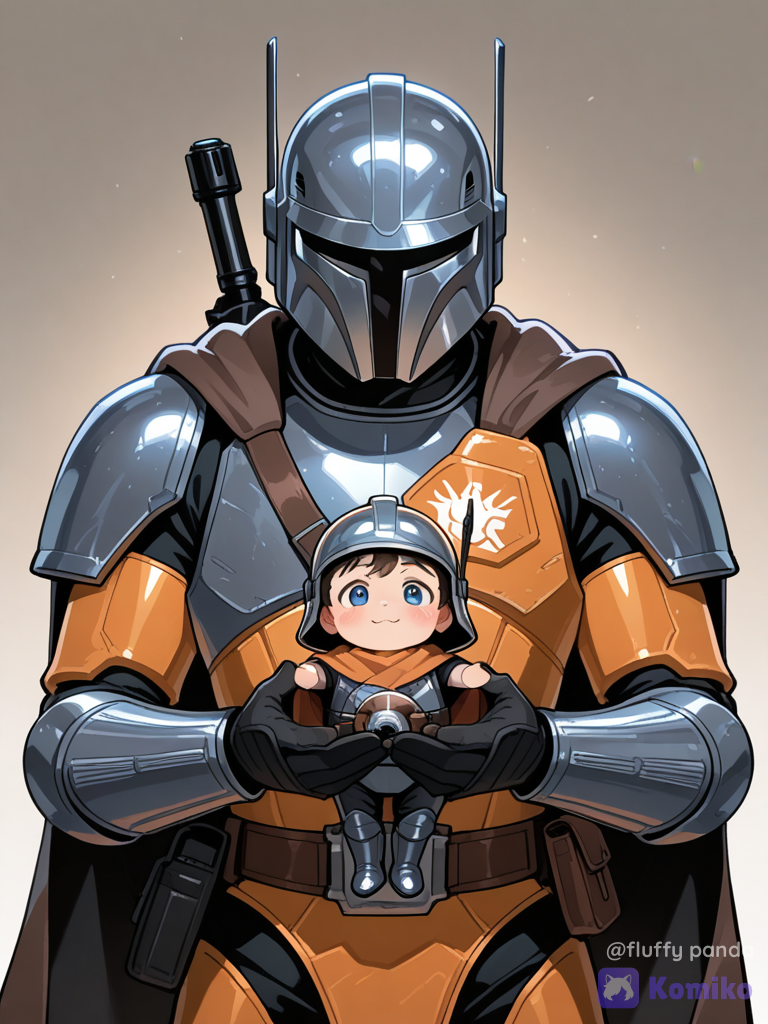 Mando & his lil armor buddy 🥹🛡️