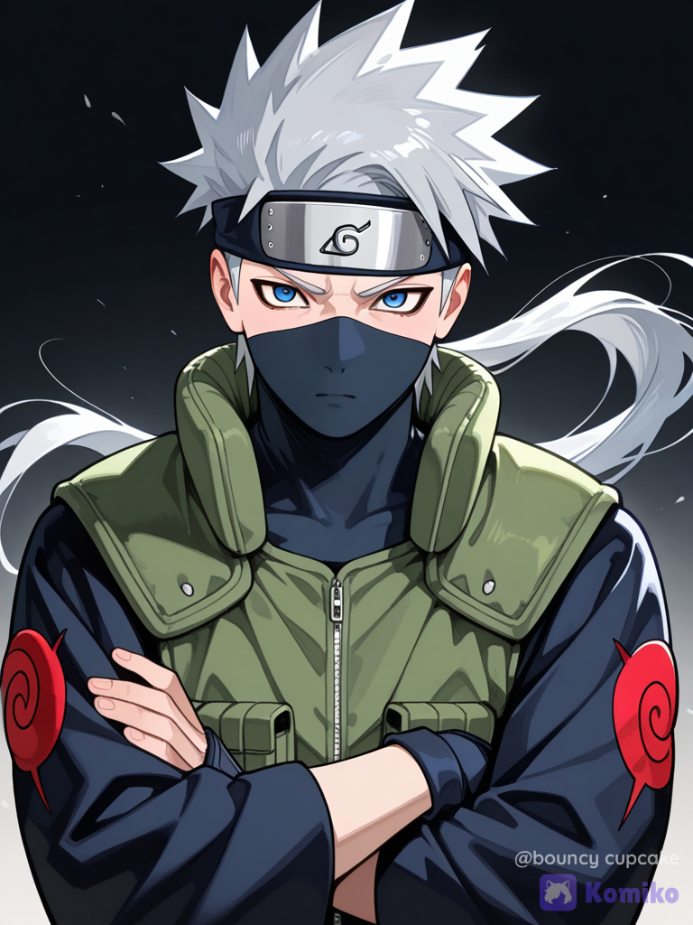 Kakashi with naruto's eyes