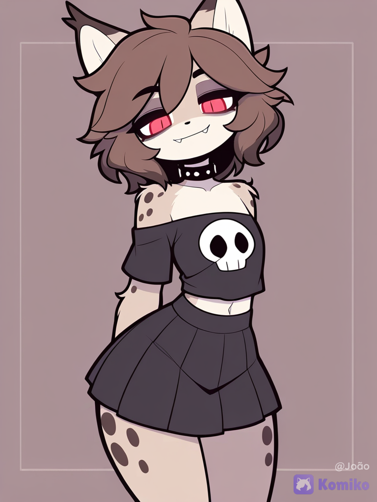Lynx boy fofo de saia! 🖤🐾