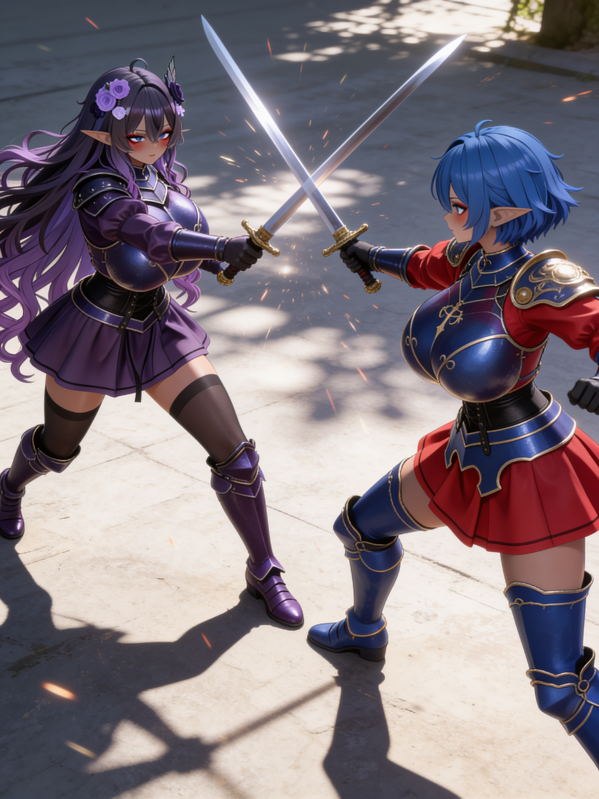 Saerlira and Ophelia's Practice Duel