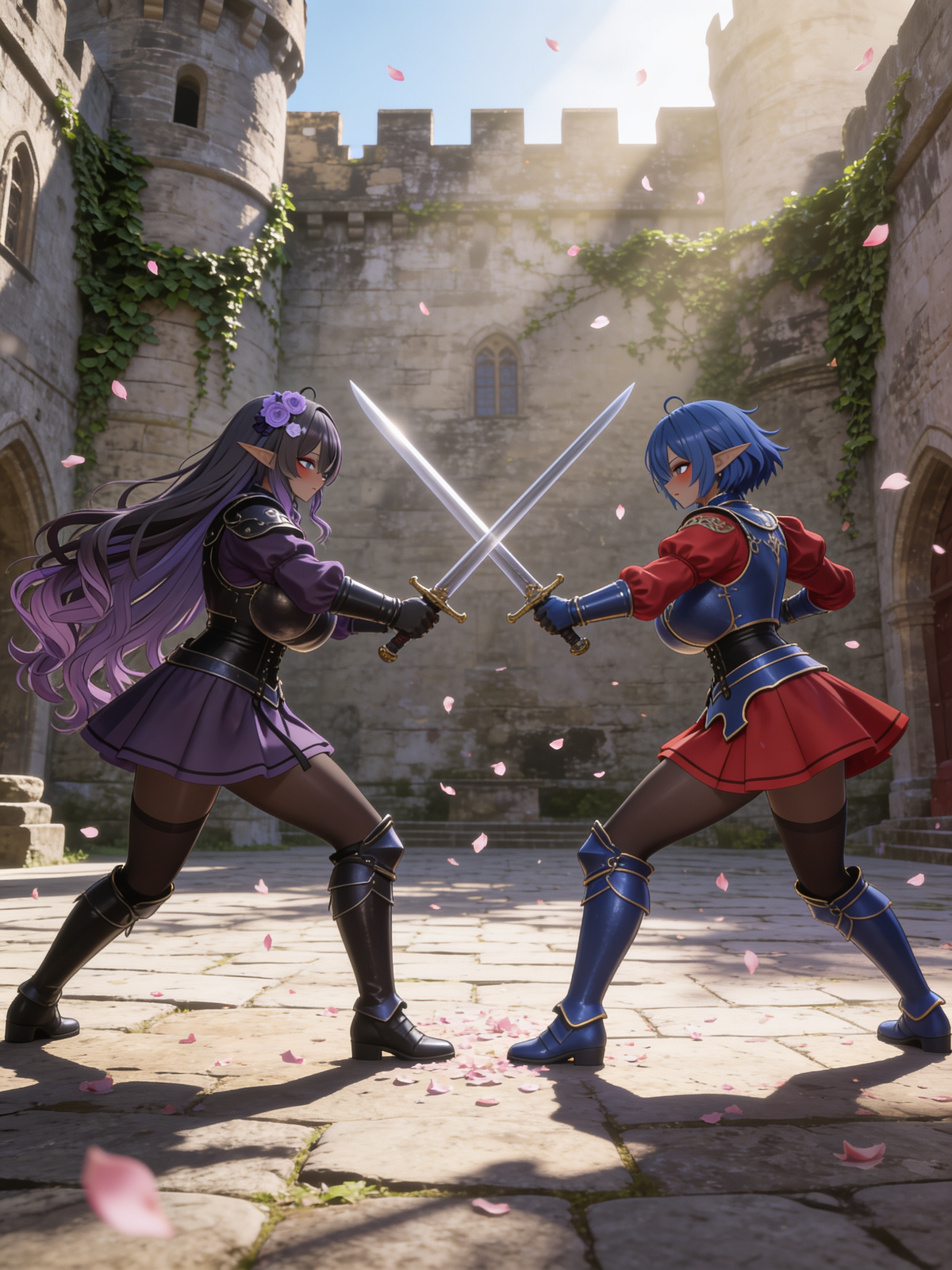 Saerlira and Ophelia's Practice Duel