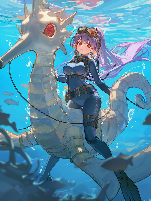 Seahorse Ride with Lilith! 🐎💜🌊