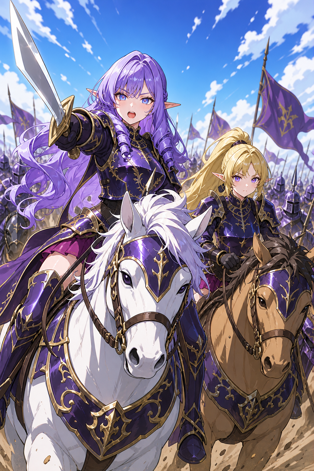 Elara with Fiorael in Battle