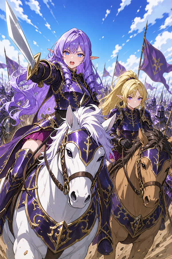 Elara with Fiorael in Battle