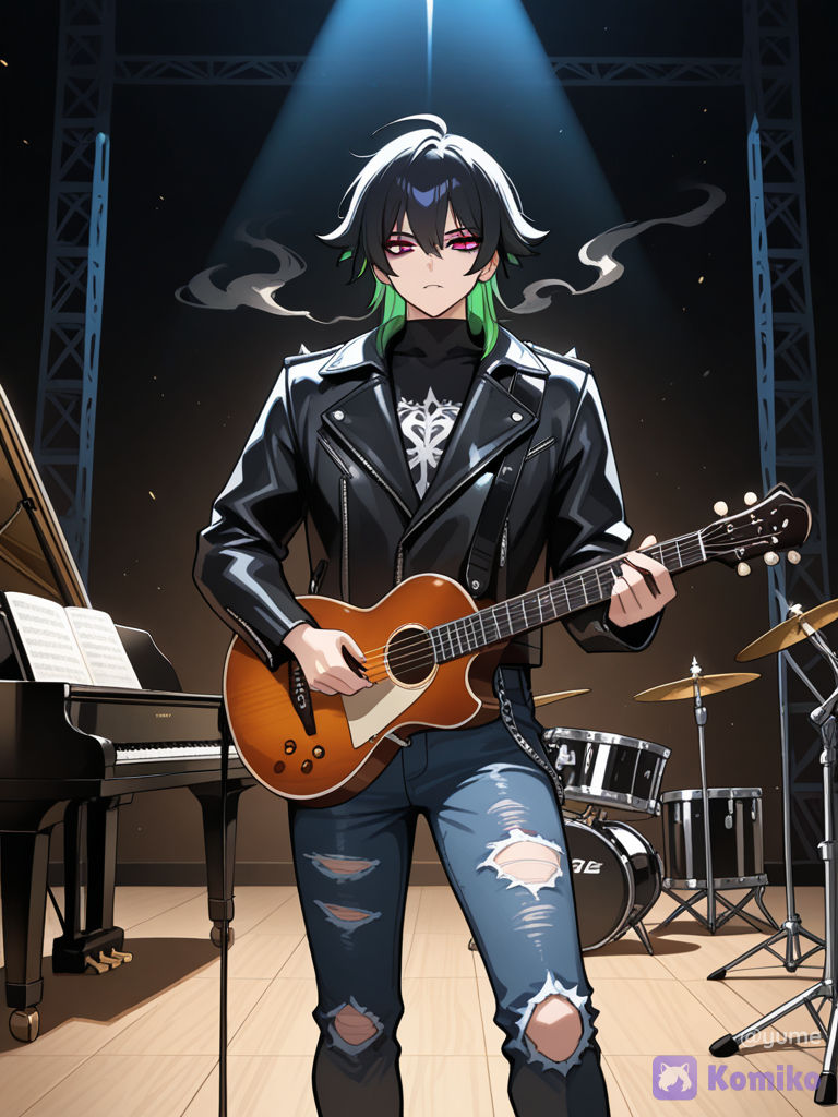 No palco com a guitarra 🎸🖤