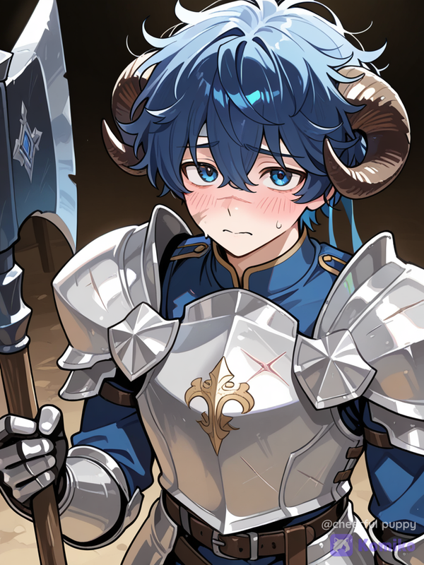 Chevalier cornu timide ♡