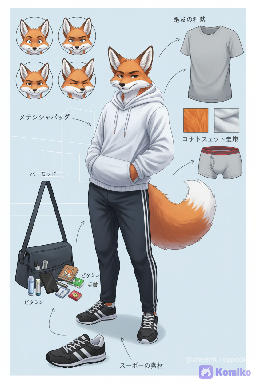 Drake fox Model sheet