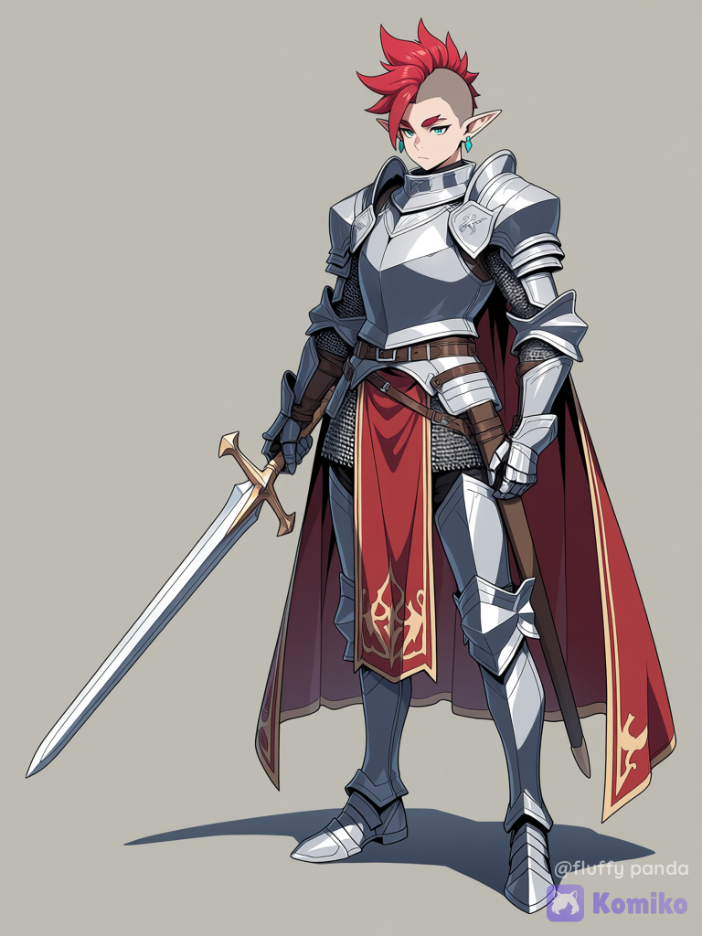 The funny thing is that it's a girl but in armor it looks like a boy