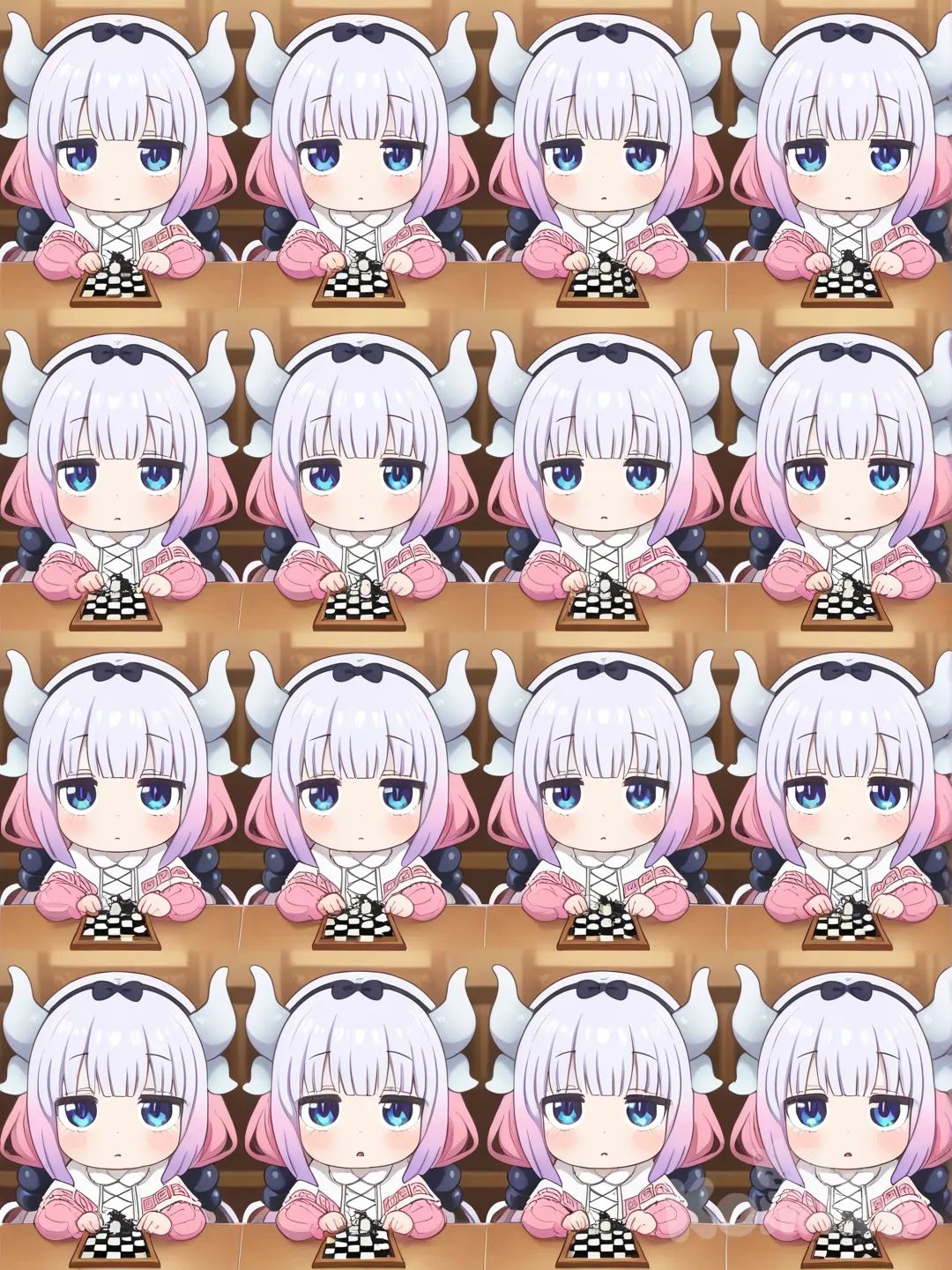 Anya forger y kanna kamui jugando ajedrez