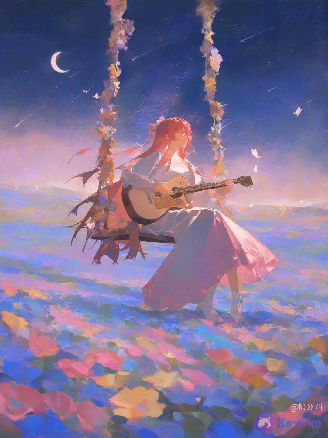 beautiful girl with the guitar