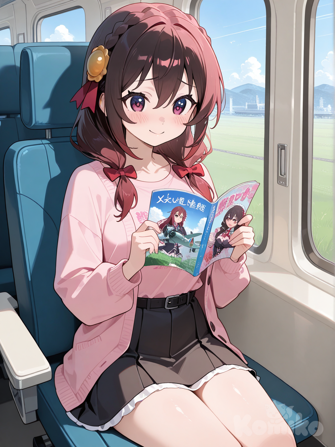 Yunyun on the train 