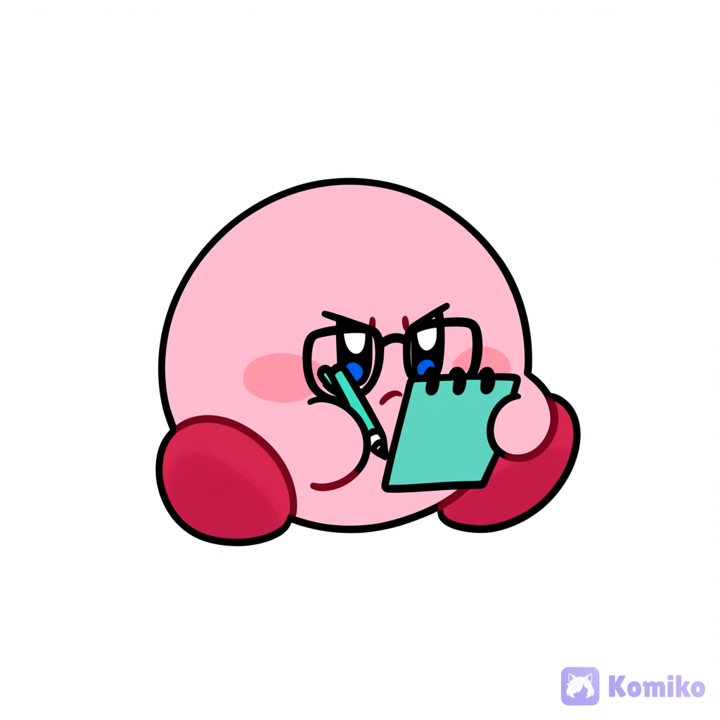 Kirby takes notes