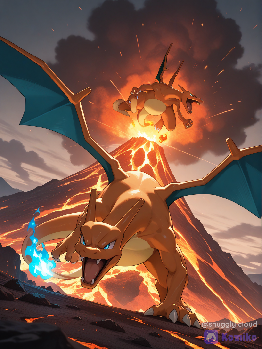Charizard volcano
