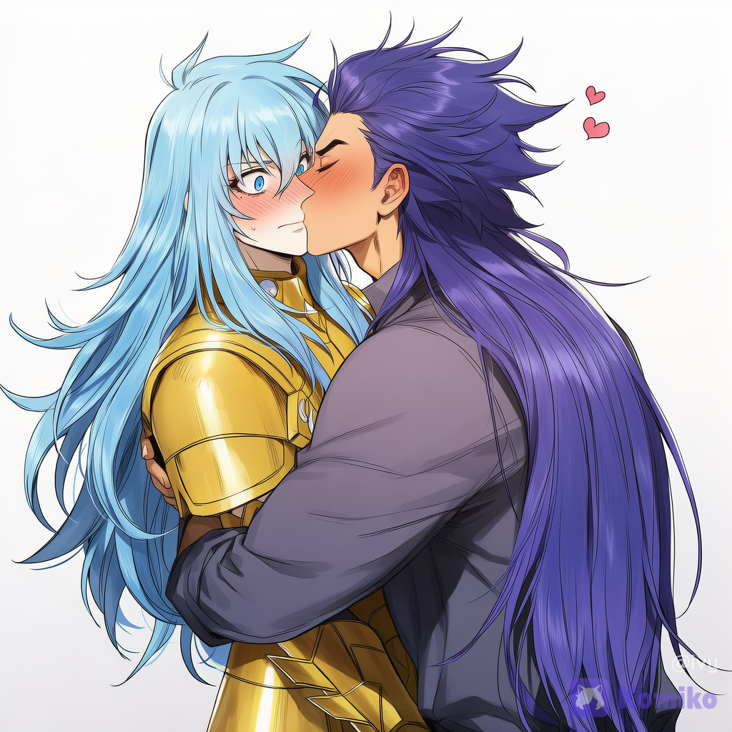 Lo siento, necesitaba hacerlo canon 🥰 Manigoldo de cancer x Albafica de piscis