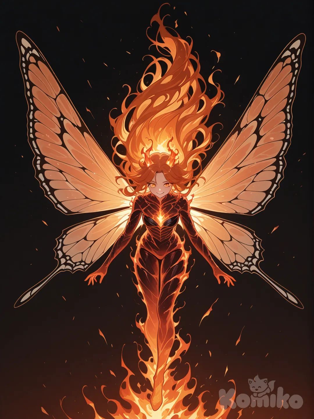 I watched you change into a fly
I look away, you were on fire

'Cause I watched the change in you, it's like you never had wings.
Now you feel so alive. I watched the chaange.
