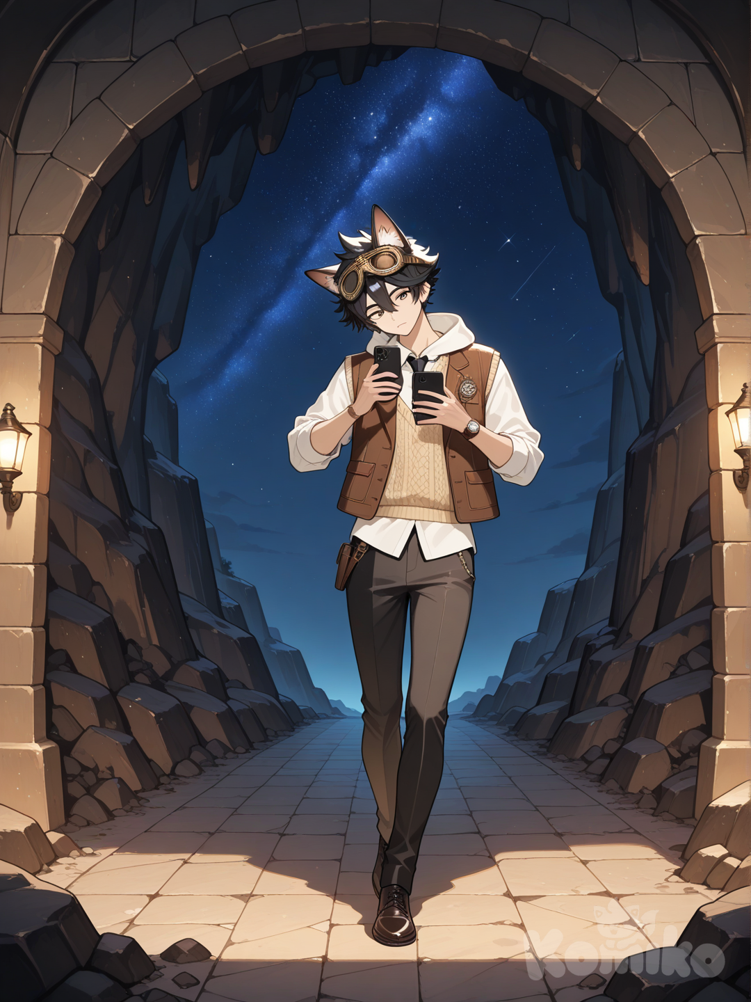 Cave exploration.