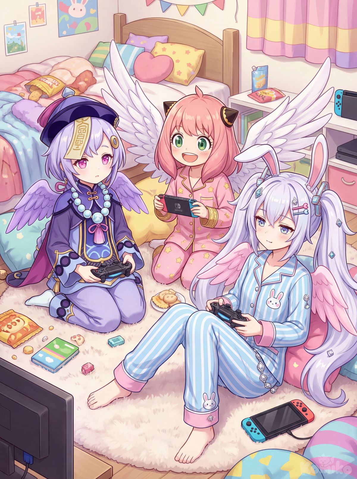 Playing games at home