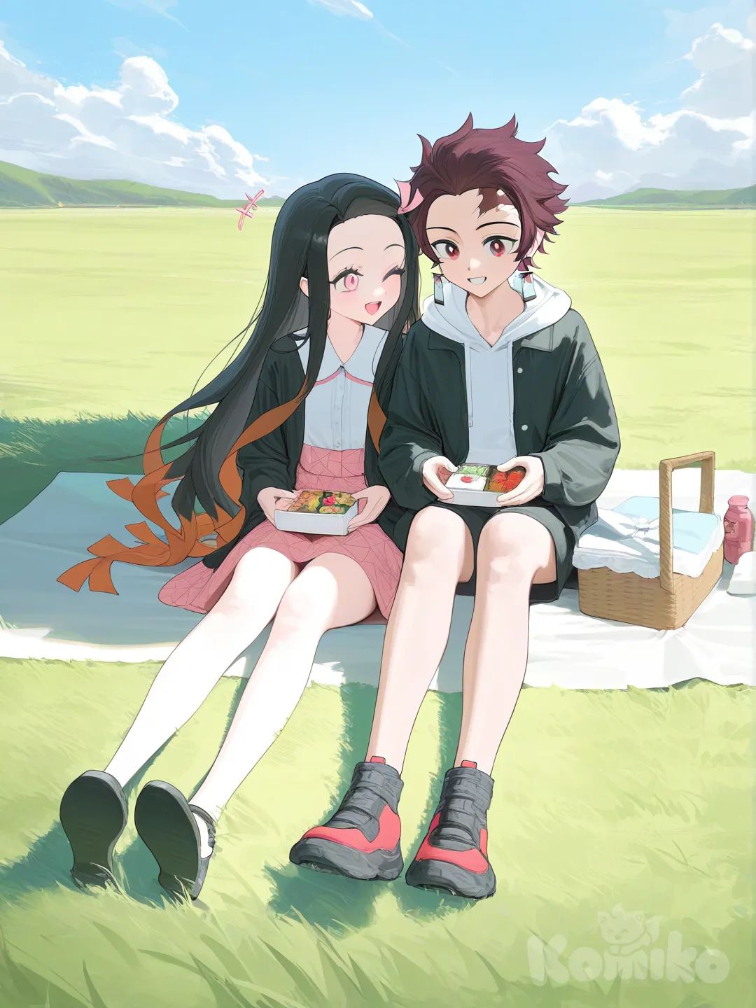 @Kamado_Tanjirou, @Kamado_Nezuko Dia de picnic 