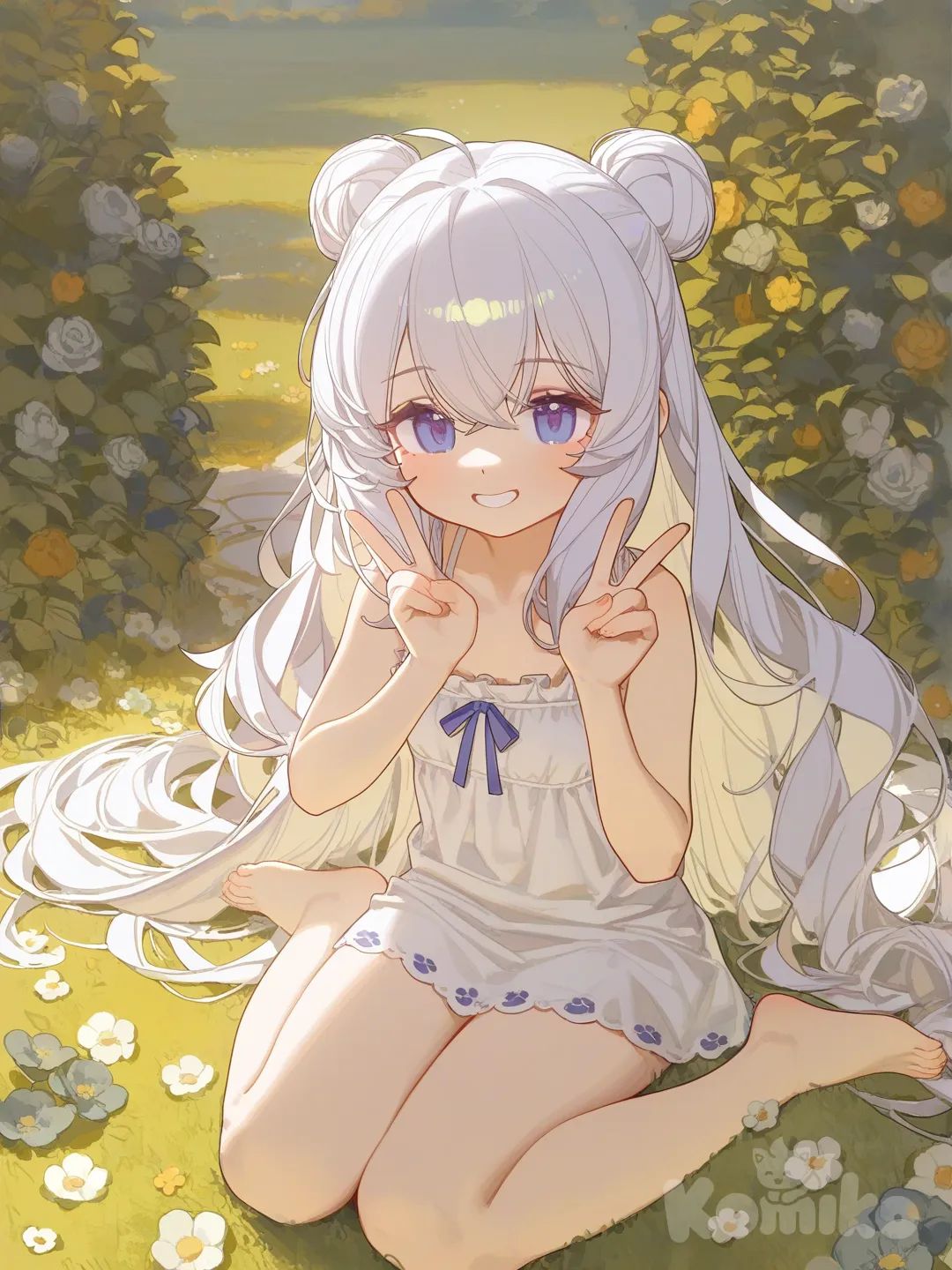 @Le_Malin_(Azur_Lane) Sonrisa entre flores