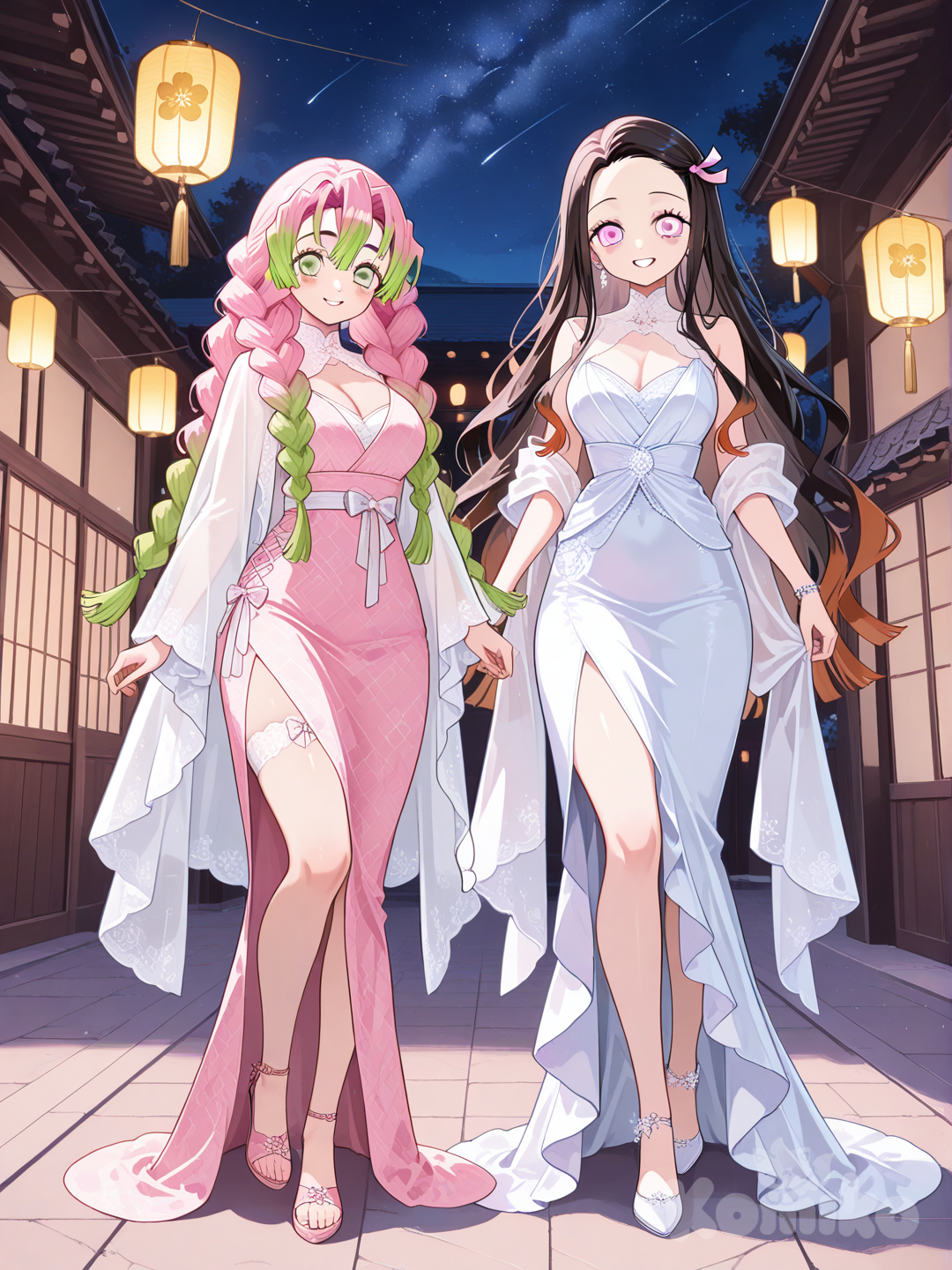 Nezuko and Mitsuri: Noche brillante 