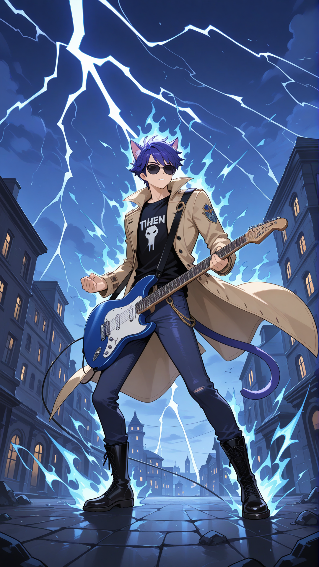 Teddy and his guitar