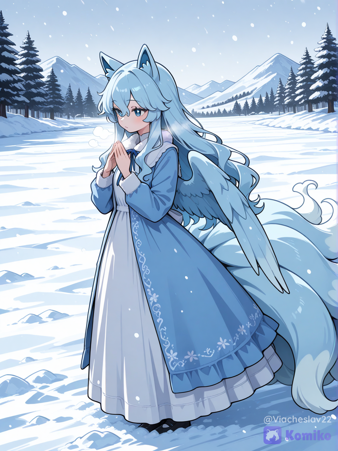 Angelic ninetails snowy