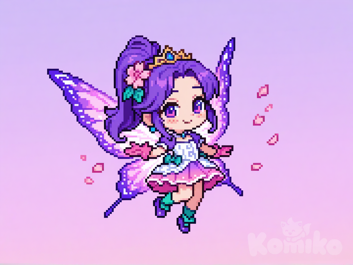 Cherina in pixel art style