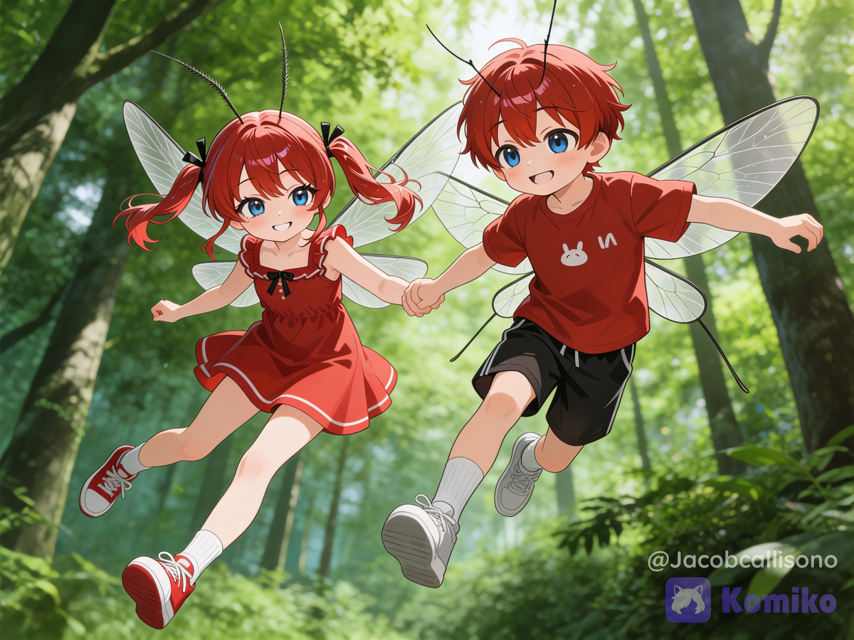 Kashonen and Kajoshi flying together