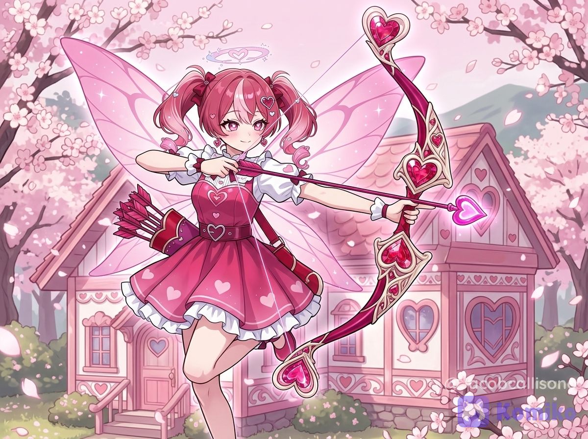 Heartwing outside her house