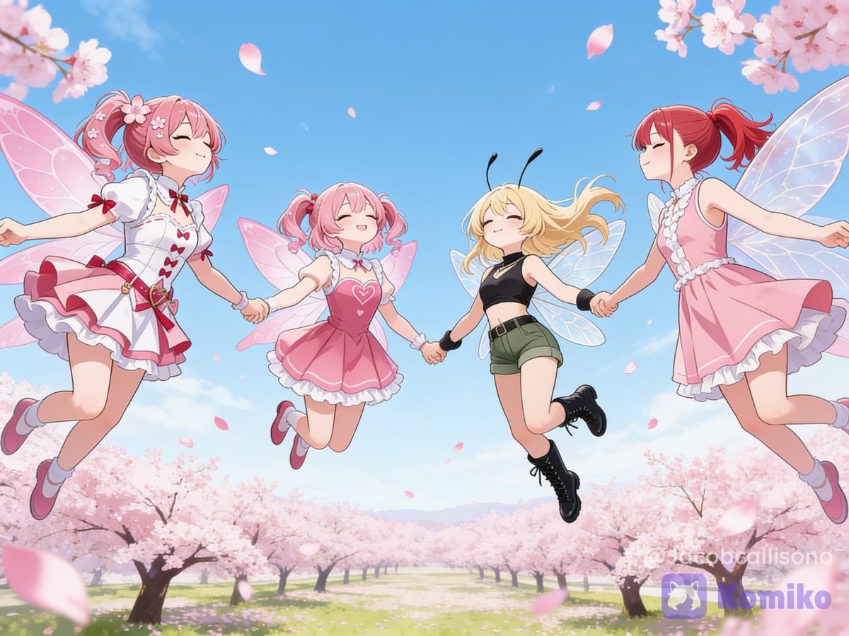 Cherry, Cordelia, Lumina, and Sakura