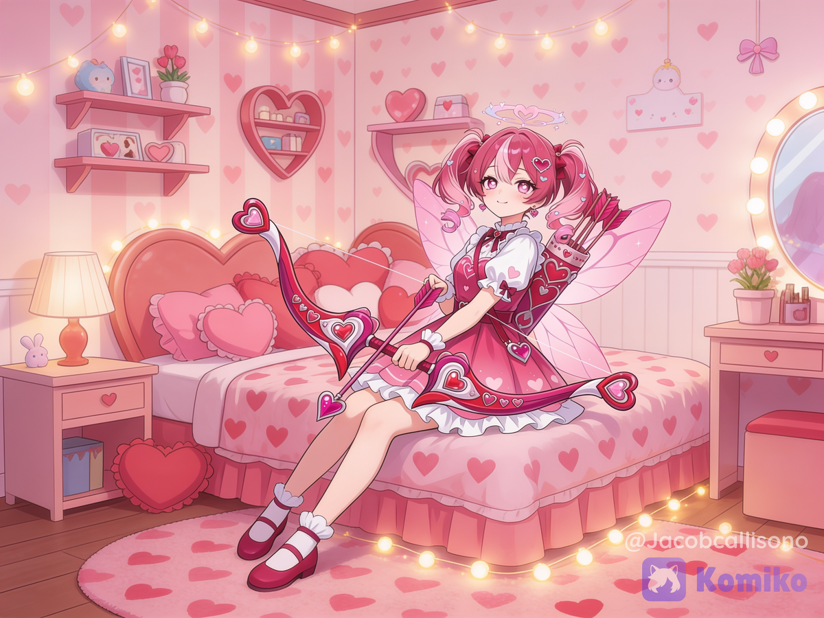 Cordelia sitting on her bed