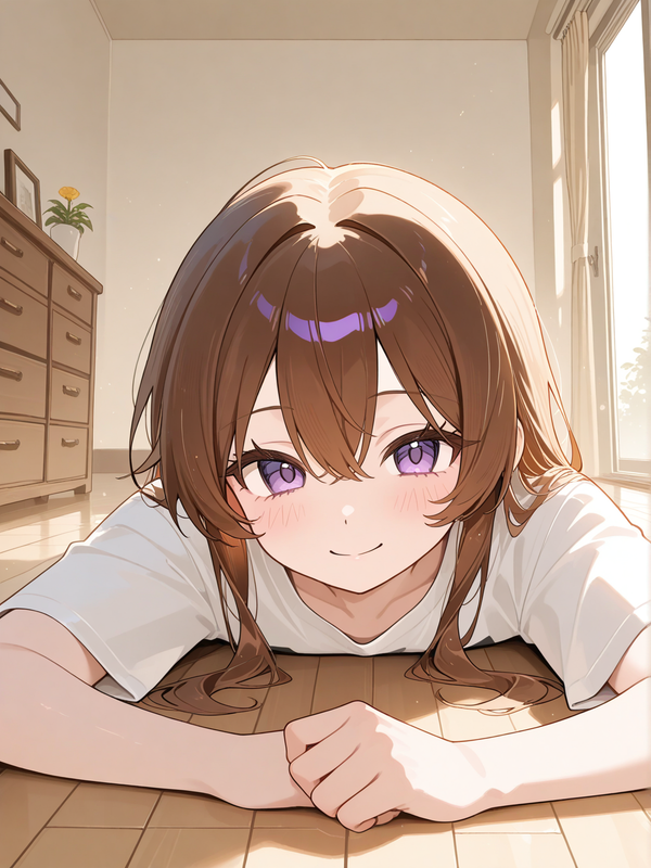 Lying down