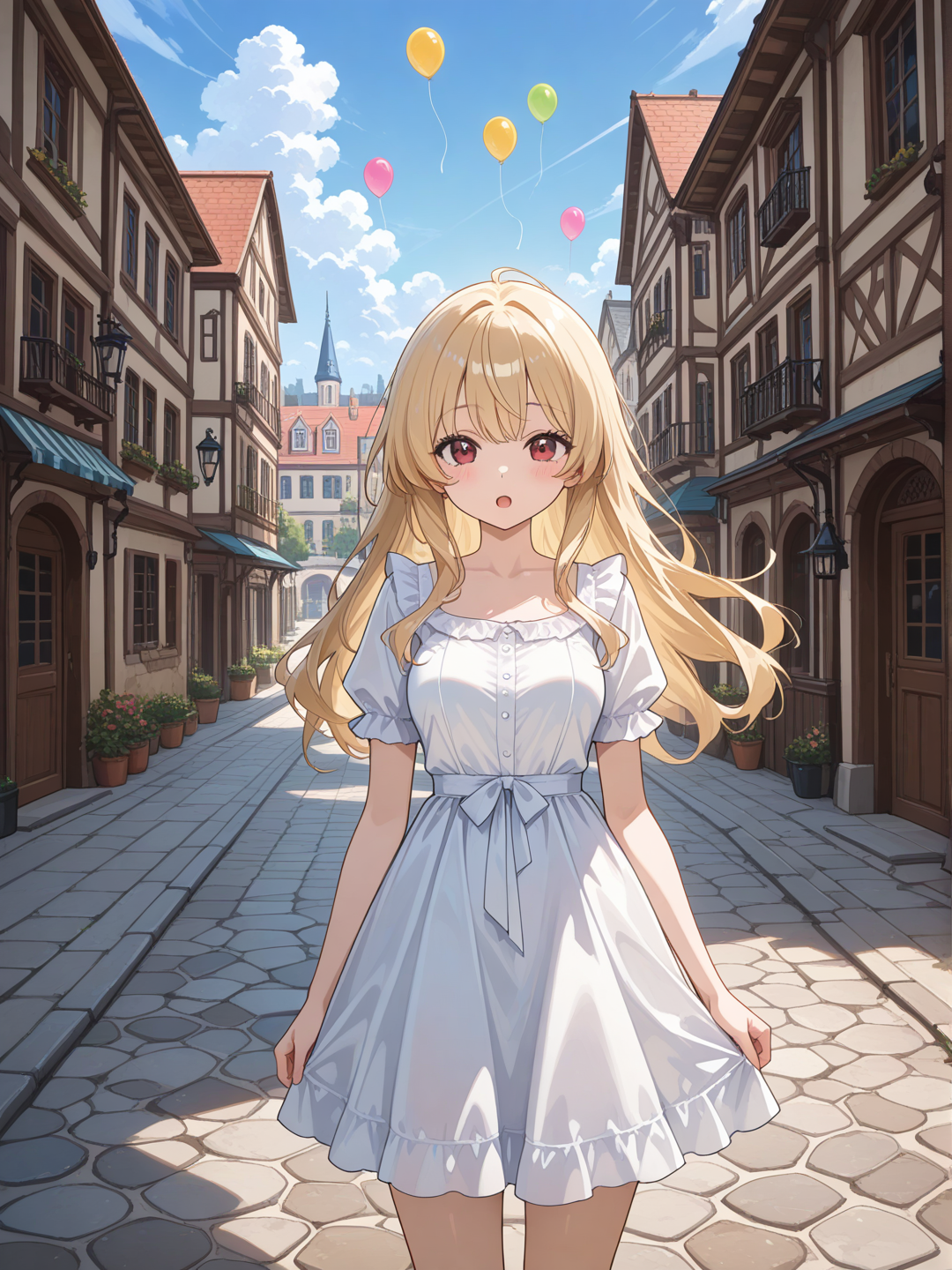 balloon one-piece dress