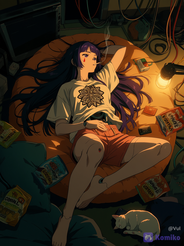 Melancholy and a cigarette in dystopia
