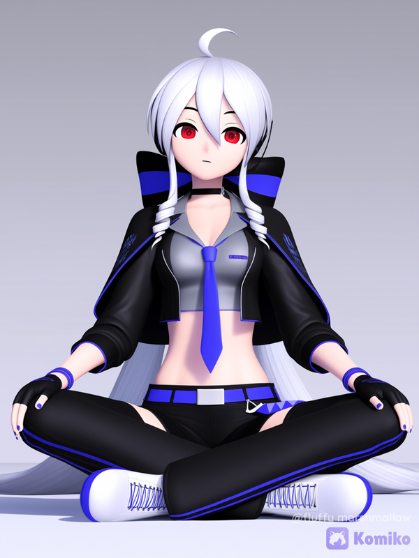 Yowane Haku Sitting Like A Indian Style MMD