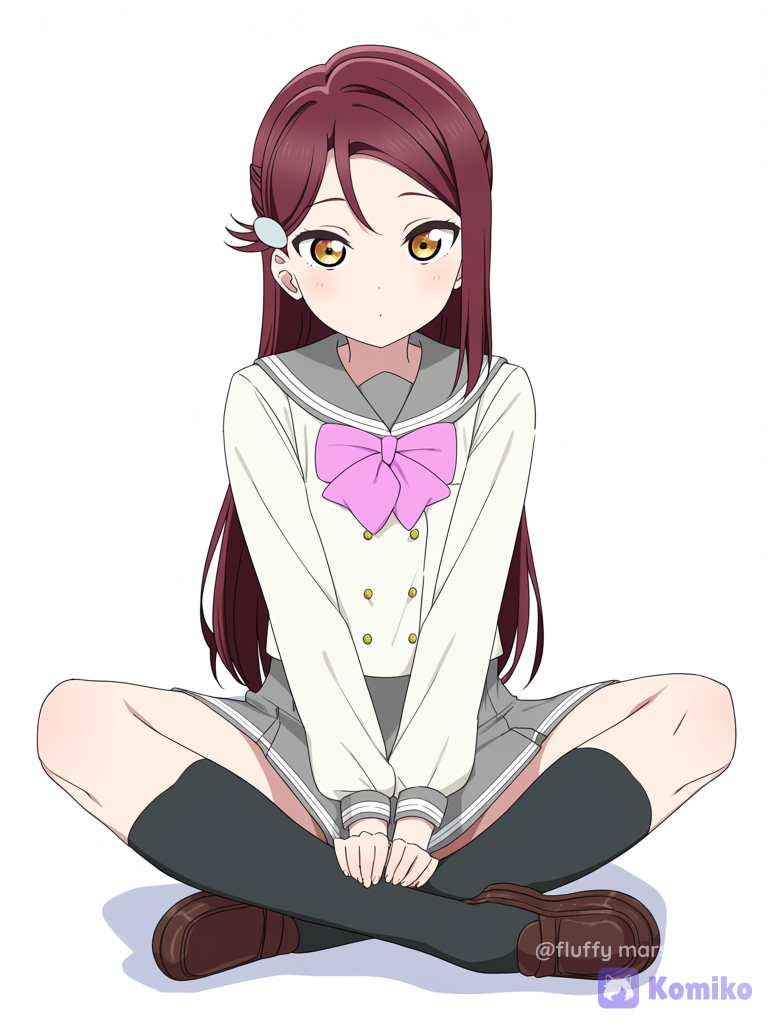 Sakurauchi Riko Indian Style Sitting Girl