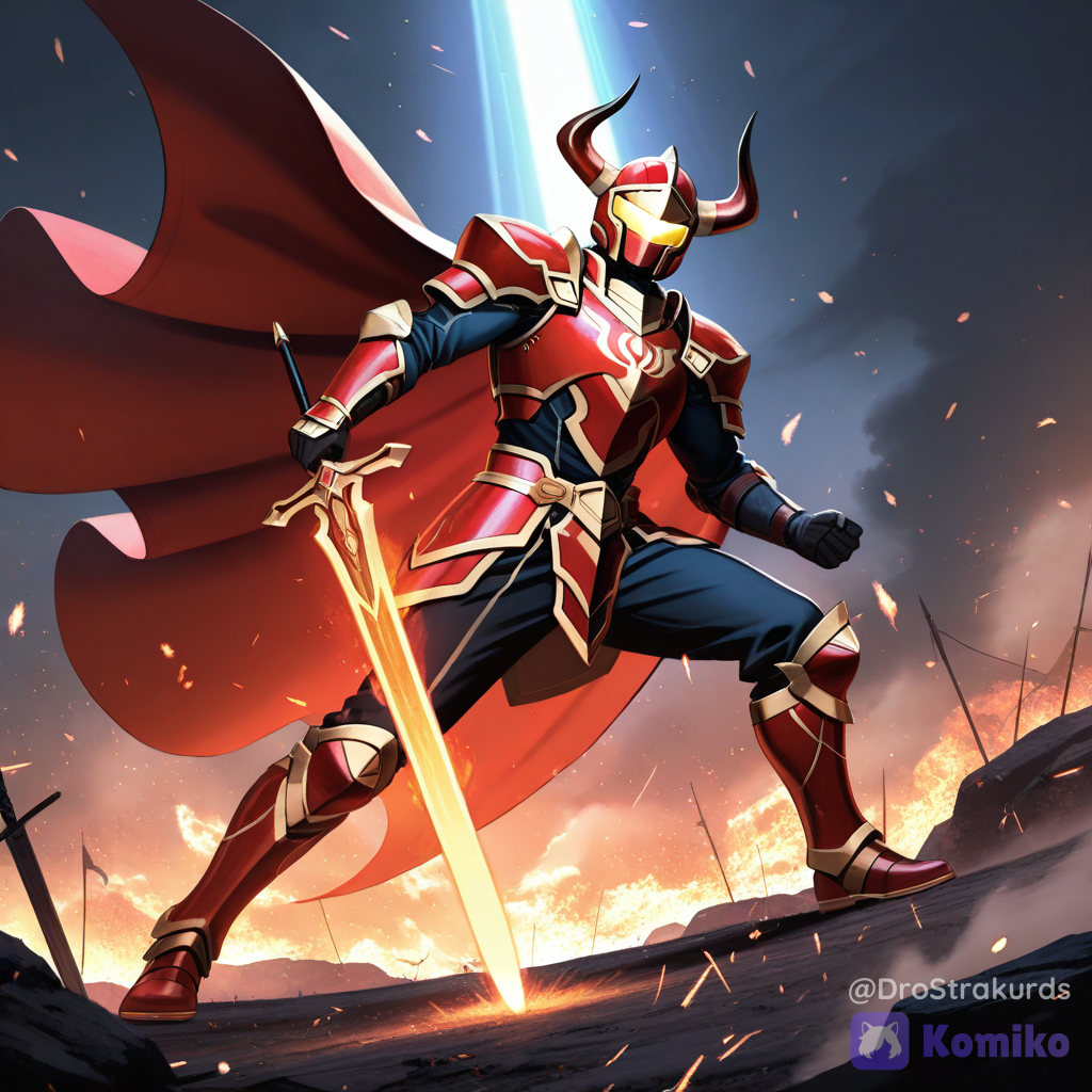The Majestic Red And Gold Warrior 