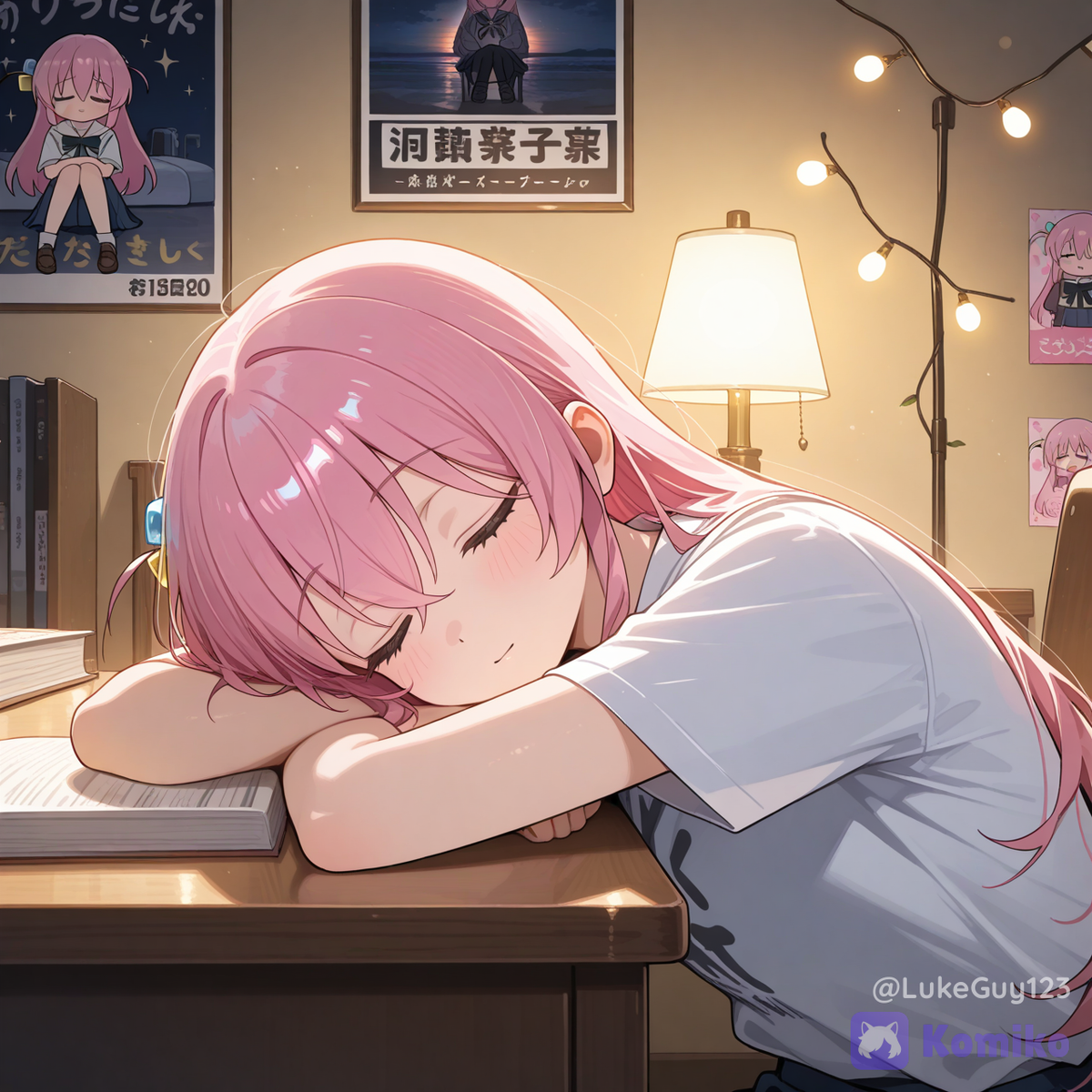 Hitori is sleeping