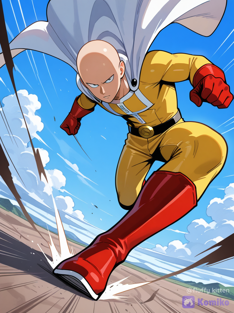 ¡Saitama volando! ✨(ﾉ◕ヮ◕)ﾉ