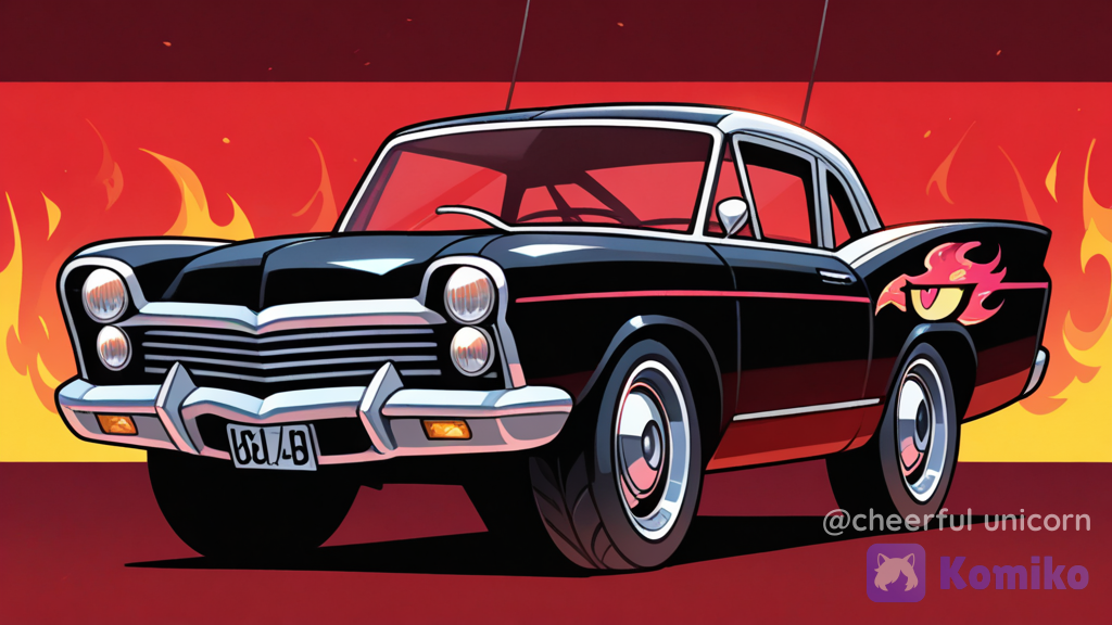 Impala 67 Black color hazbin hotel style