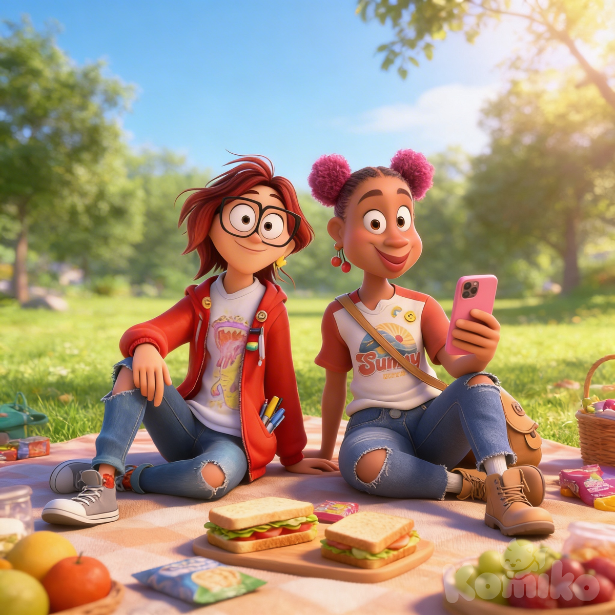 Katie y Jade en el Picnic