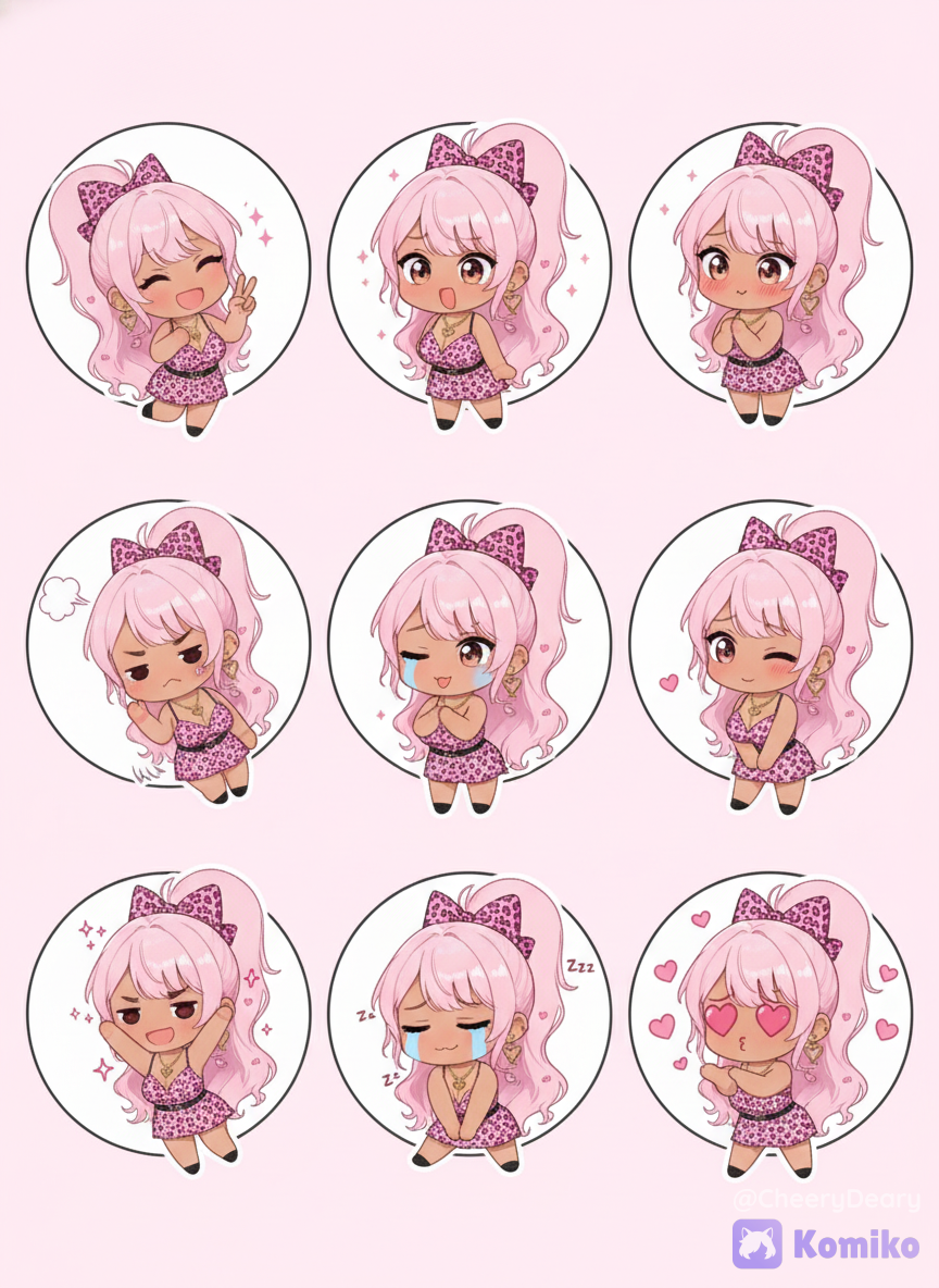 Chibi Aika emotes