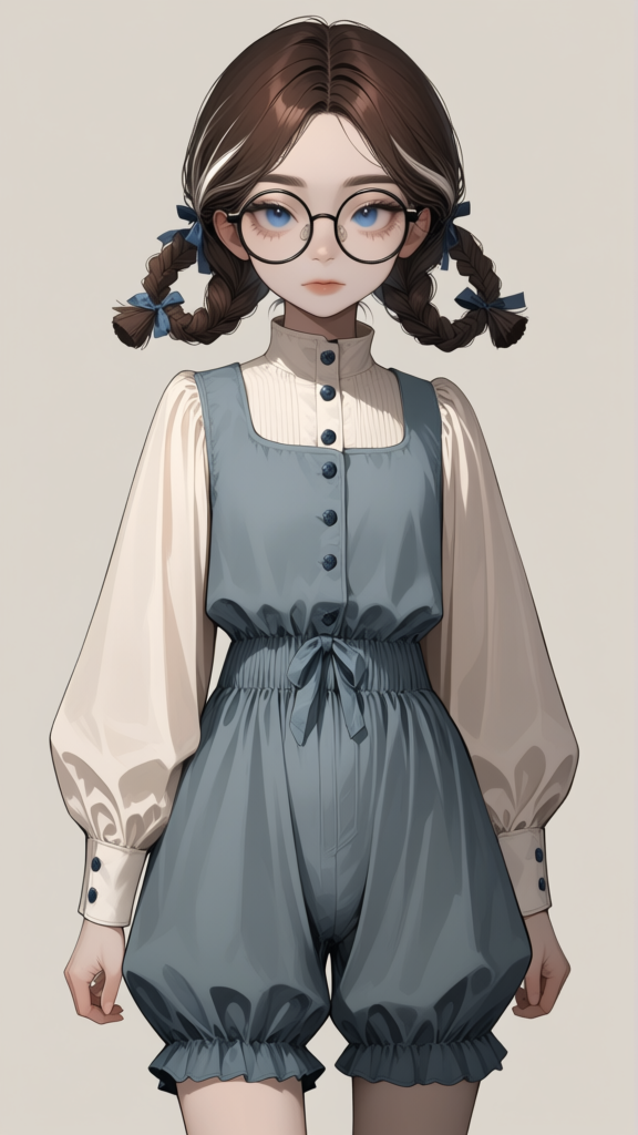 Angel in a 1930s-style leotard.