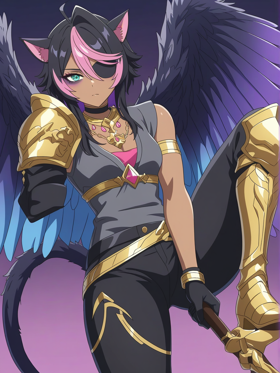 Gold! Gold! Gold! She's love golden accessories!