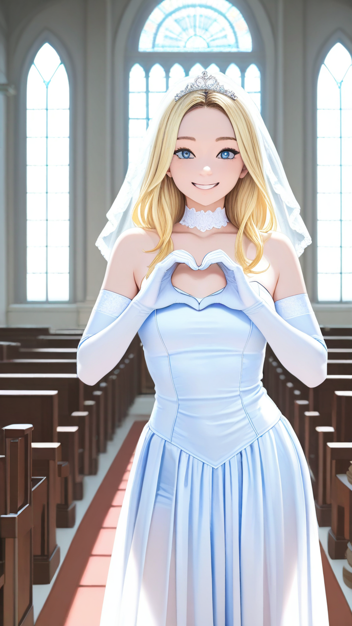 1girl, heart hands, 