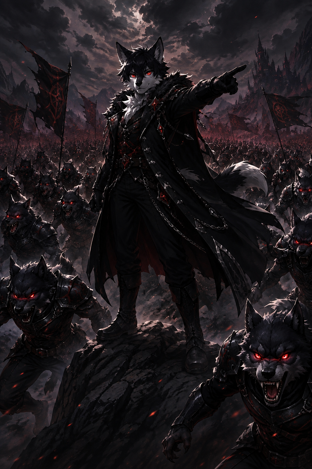 A Commanding Alpha Leads His Pack