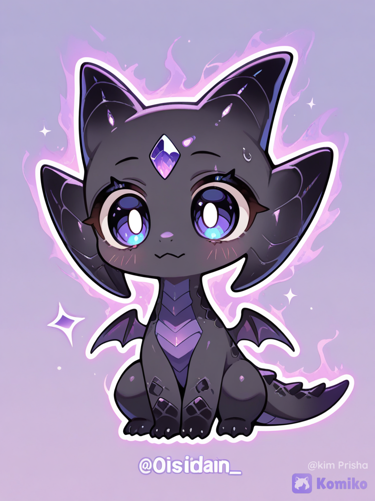 My Sparkly Obsidian Dragon ✨💜