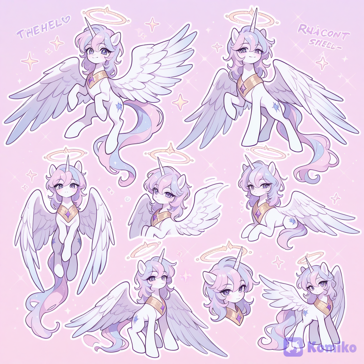 Cute fluffy alicornio